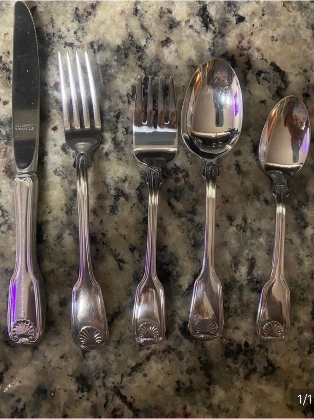 Reed and Barton Silver Colonial Shell pattern Flatware Set - Home Dining